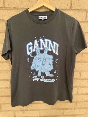 GANNI The Dreamer Graphic Tee Organic Cotton Bunny T Shirt Men’s Medium